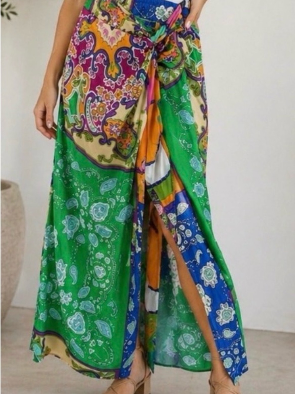 Bailey 44 Multi-Color Paisley Maxi Sarong skirt